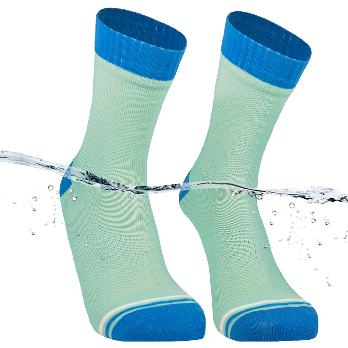 DexShell Waterproof Socks Hiking Walking Low Moisture Absorption DEXDRI Inners for Men and Women, Unisex Medium, Yucca Green