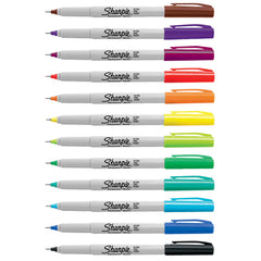 Sharpie Permanent Markers   Ultra Fine Point for Precise Marks   Assorted Colours   12 Marker Pens