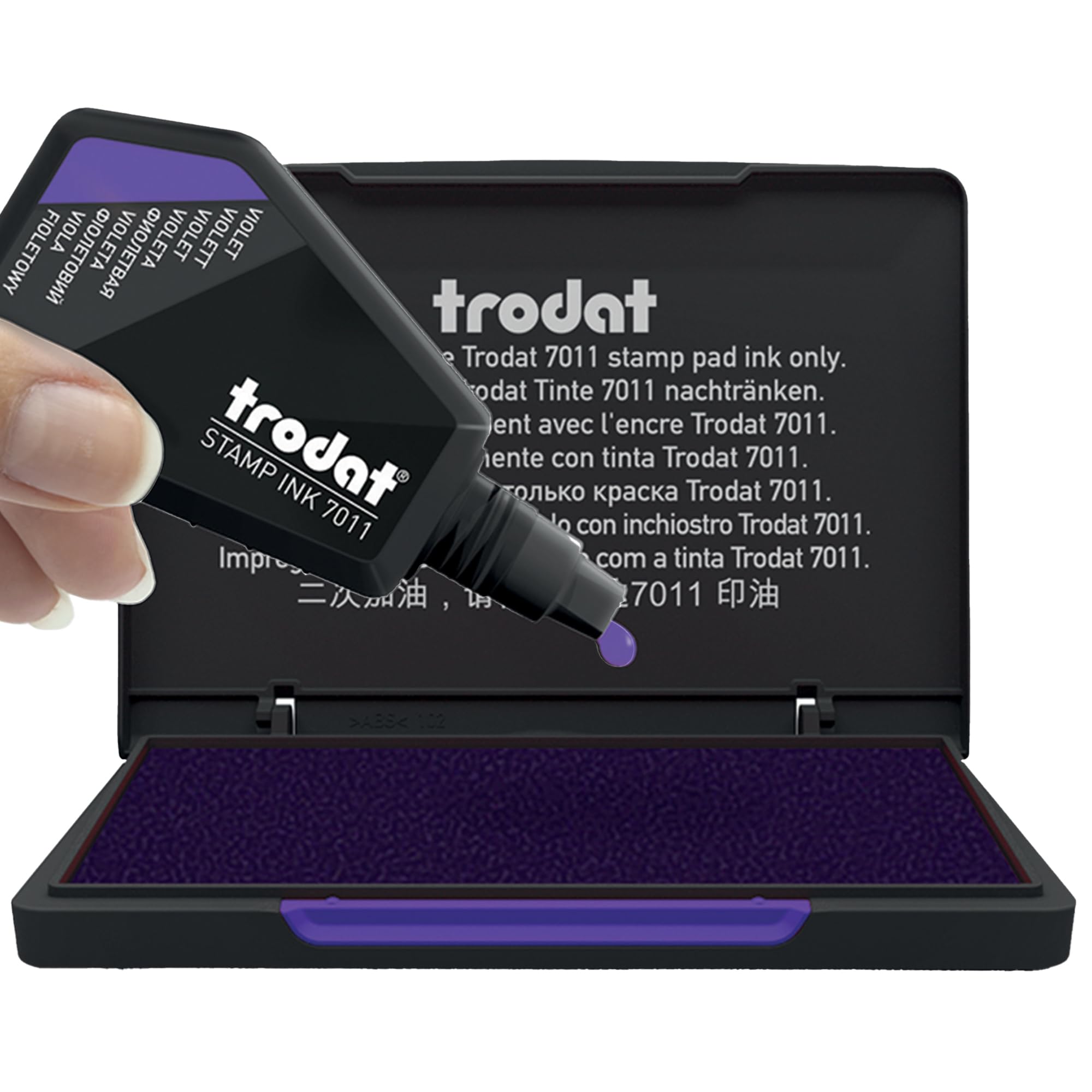 Trodat Large Ink Pad for Traditional Stamps - 158 x 90 mm (Violet)