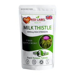 Milk Thistle Supplement 4000mg, 120 Tablets (4 Months Supply) Max Strength 80% Silymarin Supplement Just One a Day Milk Thistle for Men & Women Vegan, Vegetarian, Made in The UK