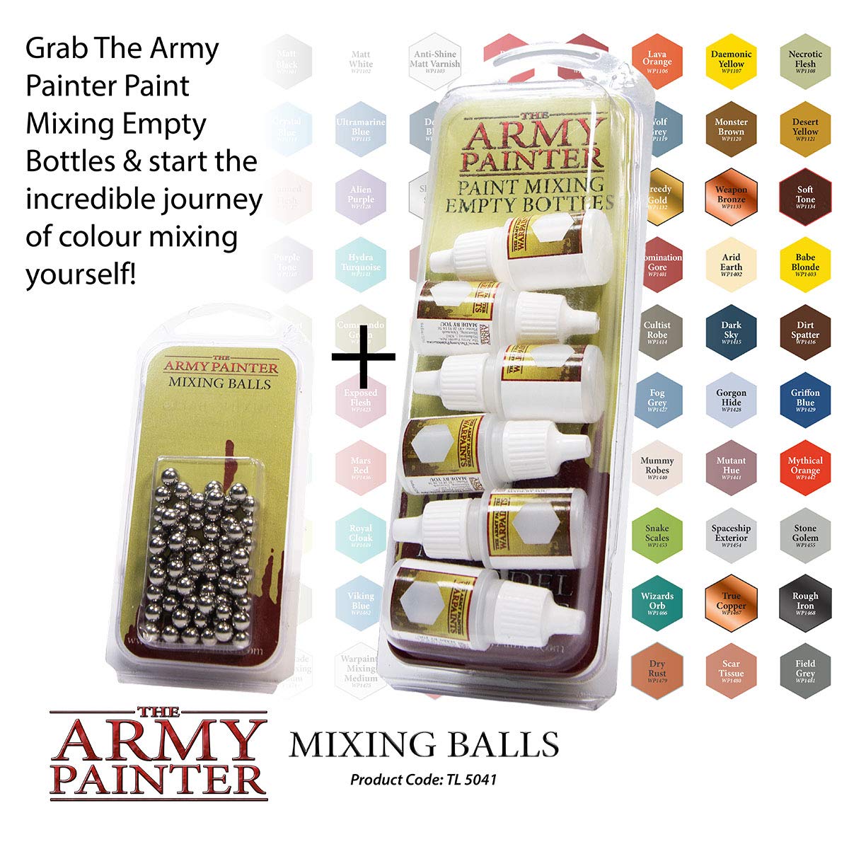 The Army Painter Paint Mixing Balls - Rust-proof Stainless Steel Paint Mixing Balls for Mixing Model Paints - Stainless Steel Mixing Agitator Balls and Paint Balls, 5.5mm/apr. 0.22”, 100 Pcs