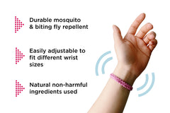 Pestects Mosquito Repellent Bracelet 12 Pack, Adjustable Leather Deet-Free Natural Insect Mosquito Bands for Adults & Kids, 300 Hour Insect Repellent Protection