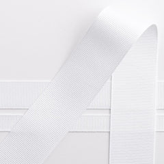 Italian Options Grosgrain Ribbon, 10mm x 10 Metre Roll, White