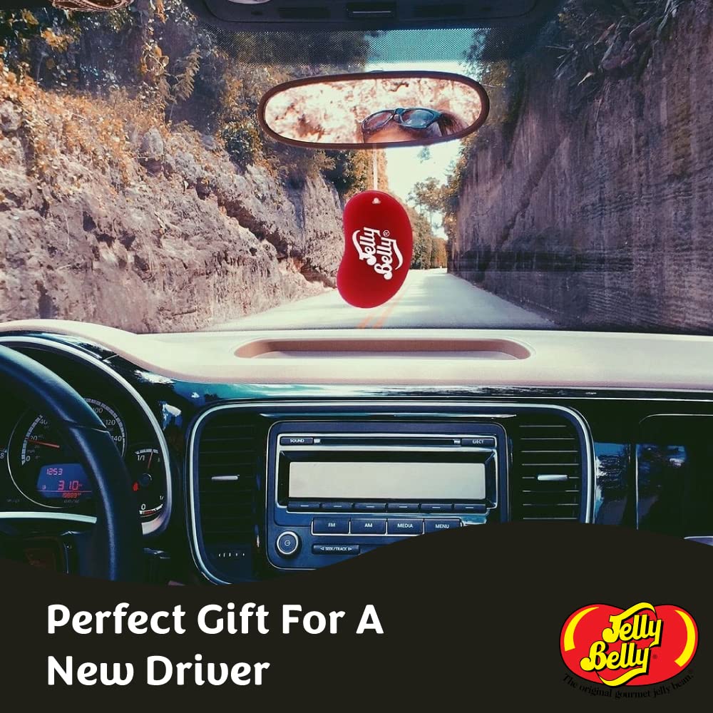 Jelly Belly Car Air Freshener - Licorice 3D Hanging Freshener. Car Scent Lasts Up To 30 Days, Air Freshener Car, Home or Office. Genuine Jelly Belly Car Air Fresheners for Women, Men and Kids