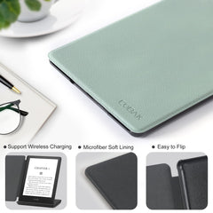 CoBak Kindle Paperwhite Case - All New PU Leather Smart Cover with Auto Sleep Wake Feature for Kindle Paperwhite Signature Edition and Kindle Paperwhite 11th Generation 2021 Released, Agave Green