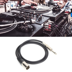 XLR Male to 1/4 Inch (6.35mm) TRS Jack Lead Balanced Signal Interconnect Cable 1/4 inches to XLR Patch Cable for Microphone Speaker Stage DJ(300CM)