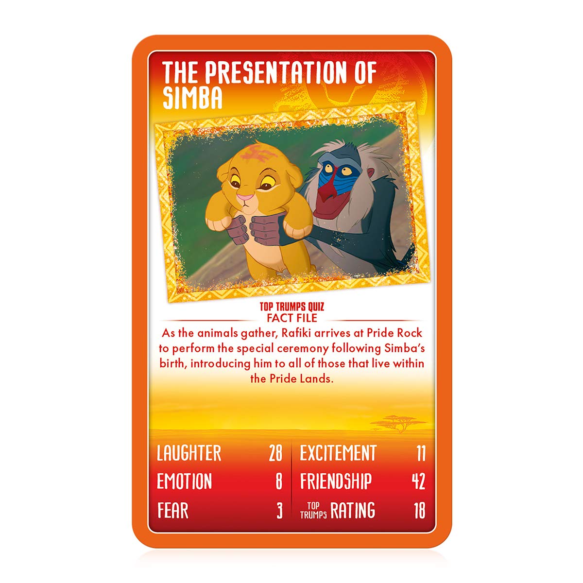 Top Trumps Disney The Lion King Specials Card Game, play with 30 memorable moments from the presentation of Simba to No Worries, educational gifts and toys for boys and girls aged 6 plus