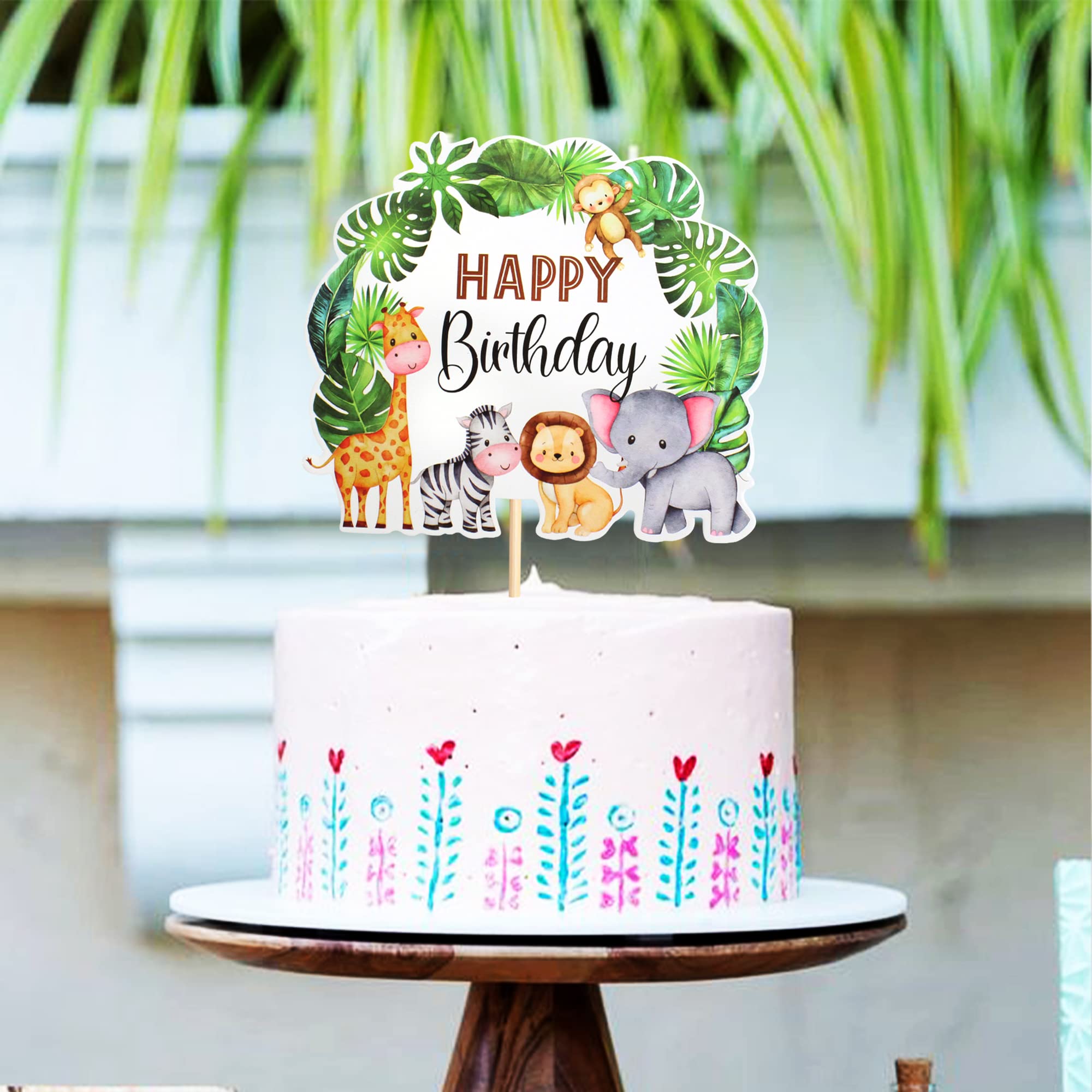 Blumomon 1Pcs Farm Animal Cupcake Toppers Happy Birthday Cake Decor for kids Farm Animal Theme Birthday Party Supplies Celebrating Party Events Baby Shower