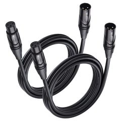 Cable Matters 2-Pack Premium XLR to XLR Microphone Cable 1.8m, XLR Cables, Mic Cable, XLR Cable