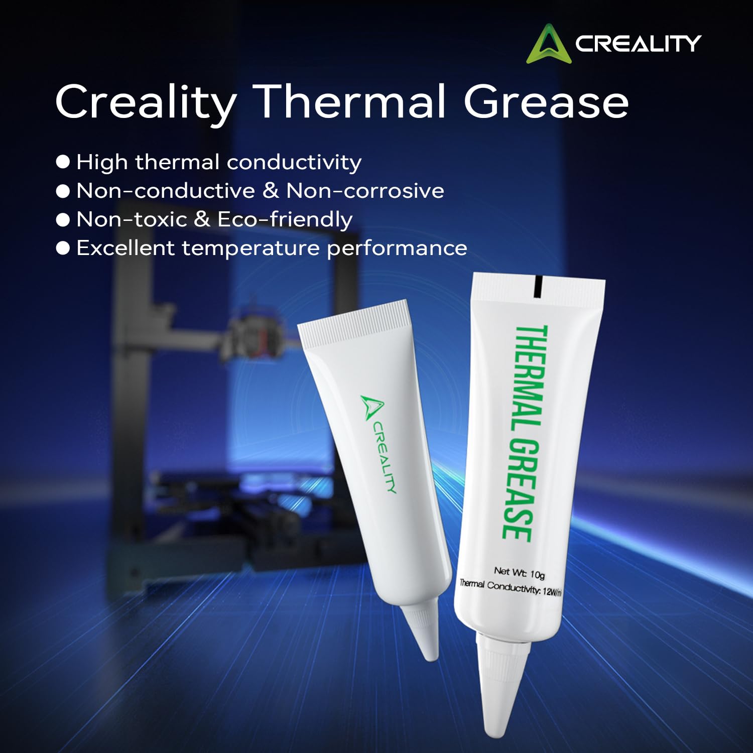 Creality Official Thermal Grease 10g 1PCS for 3D Printer, Strong Thermal Conductivity, Insulation and No Corrosion, Safe and Environmentally Friendly, High and Low Temperature Resistance