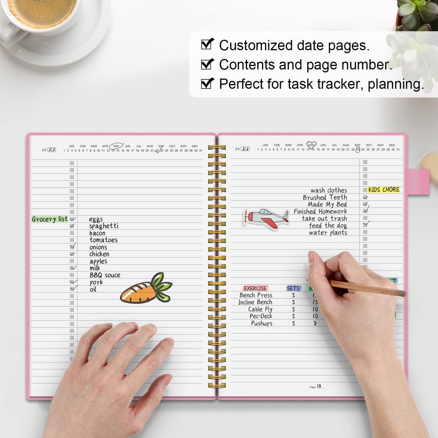 To Do List Planner Spiral Notebook Daily Task Tracker with Wide lined Notebooks Flexible Cover To Do List Journal Checklist Project Notebooks for Teacher/Men/Women 160 Pages (7 inchesx10 inches)