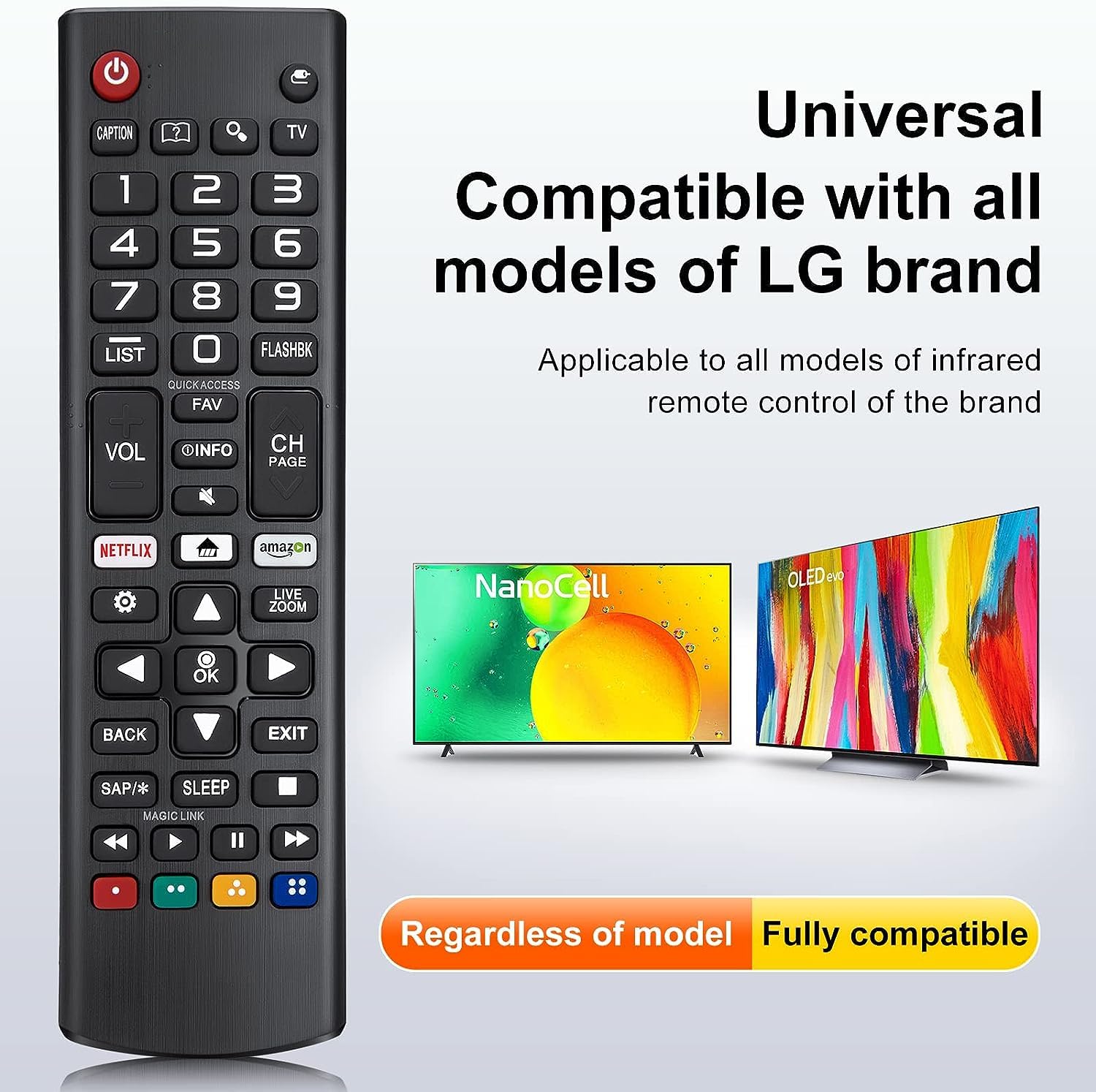 Universal TV Remote for LG TV Remote Control (All Models) Compatible with All LG Smart TV LCD LED 3D AKB75095308 AKB75375604 AKB75095307 AKB75675304 AKB74915305 Remote Control for LG TV