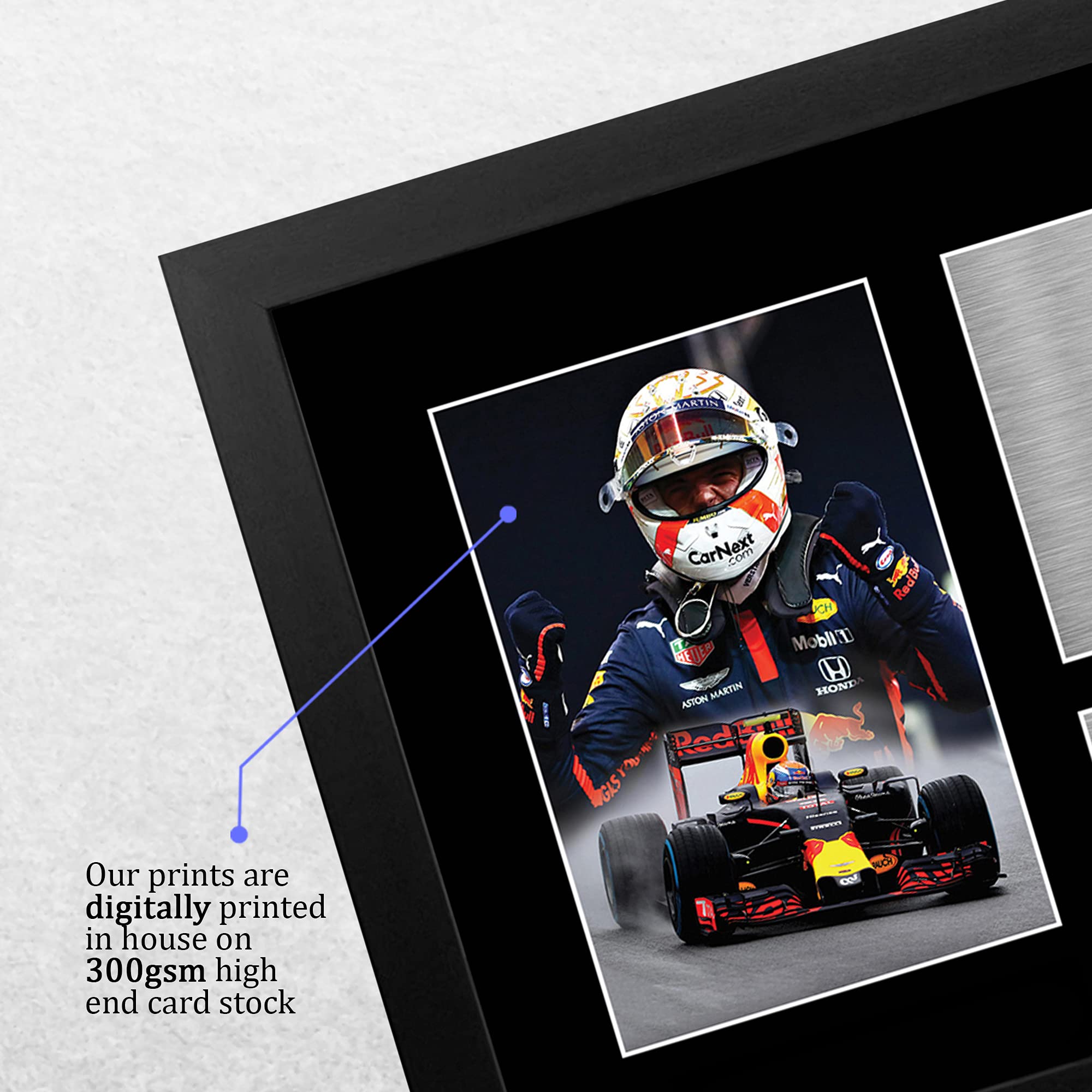 HWC Trading FR A4 Max Verstappen Formula 1 Gifts Printed Signed Autograph Picture for F1 Formula 1 Racing Fans - A4 Framed