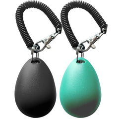 HoAoOo Pet Training Clicker with Wrist Strap - Dog Training Clickers (Black andBluegreen)