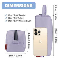 Fmeida Large Pencil Case, Pencil Case Big Capacity Pencil Pouch Pen Holder for Middle High School Office, Stationery Supplies Makeup Bag for Girls Boys - Purple