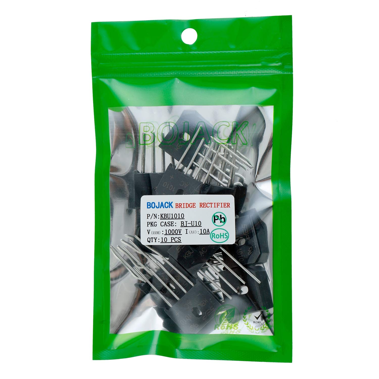 BOJACK KBU1010 Single Phases Diode Rectifier Bridge IC Chip 10A 1000V（pack of 10pcs）