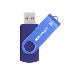 SIMMAX 32GB Memory Stick USB 2.0 Flash Drives Swivel Thumb Drive Pen Drive (32GB Blue)