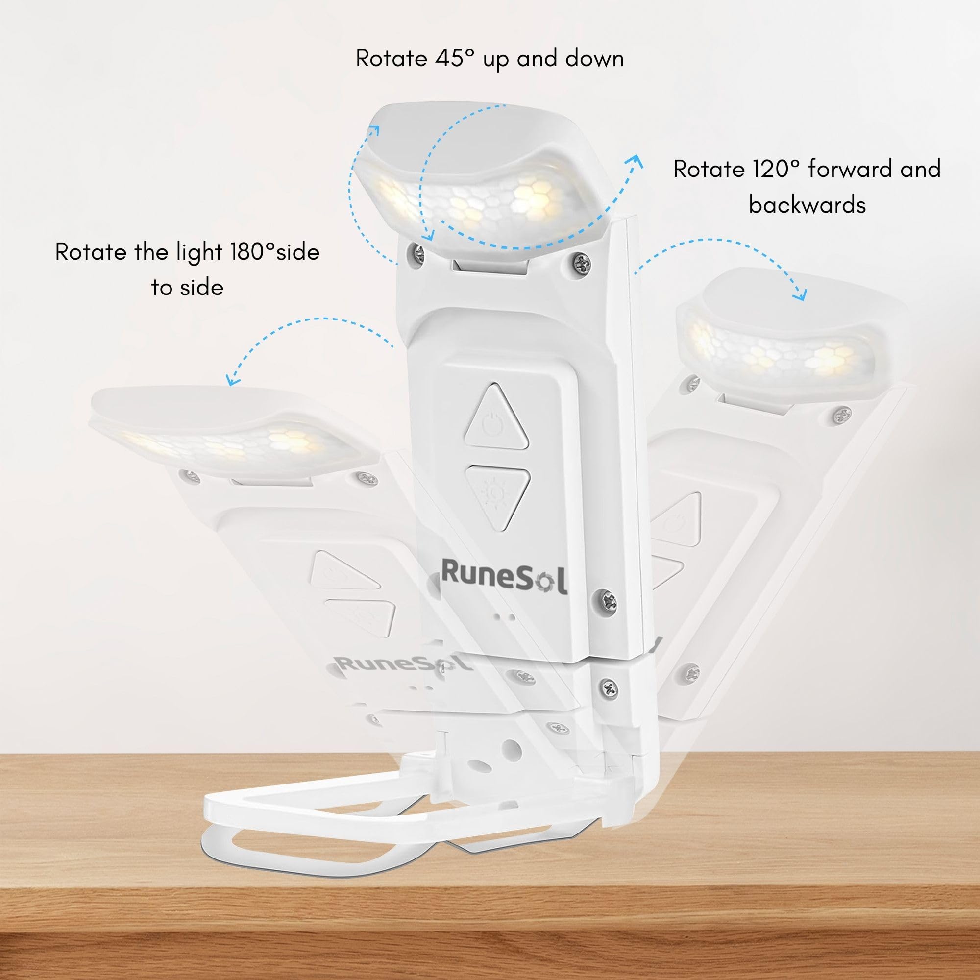 Runesol White Reading Light, 5 LED Rechargeable Book Light Clip On, 3 Eye Protecting Modes for Reading at Night and Books in Bed, USB 80 Hours Charge, Portable Reading Lamp for Bookworms, Travel