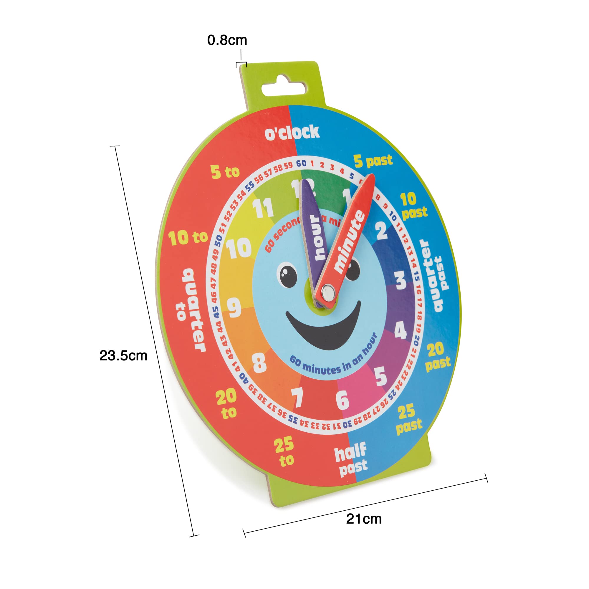 Morgan's Direct Early Learning Education Clock Moveable Hands Smiley Face Magnetic. - Easy to use and to learn for young children as well as durable and portable.