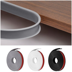 flintronic 5m*16mm U-Shape Flexible Furniture Edge Banding, Baby Safty Baby Edge Protector, Self Adhesive TPE Wood Edging Tape, DIY Furniture Edge Trim for Table, Cabinet, Furniture Restoration