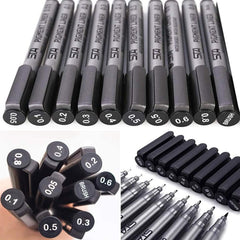 Gelanty Fineliner Pens, Pigment Pens Black Micro Liner Drawing Pens for Bullet Journal Sketching Drawing Drafting Office Documents Comic Manga Scrapbooking and School Using