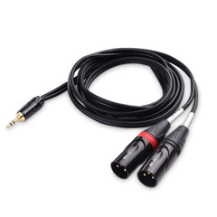 Cable Matters 1/8 Inch 3.5mm Mini Jack to XLR Stereo Cable 1.8 m, XLR to Mini Jack Cable, Male to Male Aux to Dual XLR Breakout Cable, 3.5mm Jack to Dual XLR Male Y-Splitter Cable