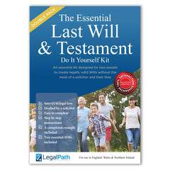 Double Pack Essential Last Will and Testament (DIY Will Kit UK) - Really Simple to Complete & Includes Comprehensive Guide 2023-24 Edition by LegalPath®