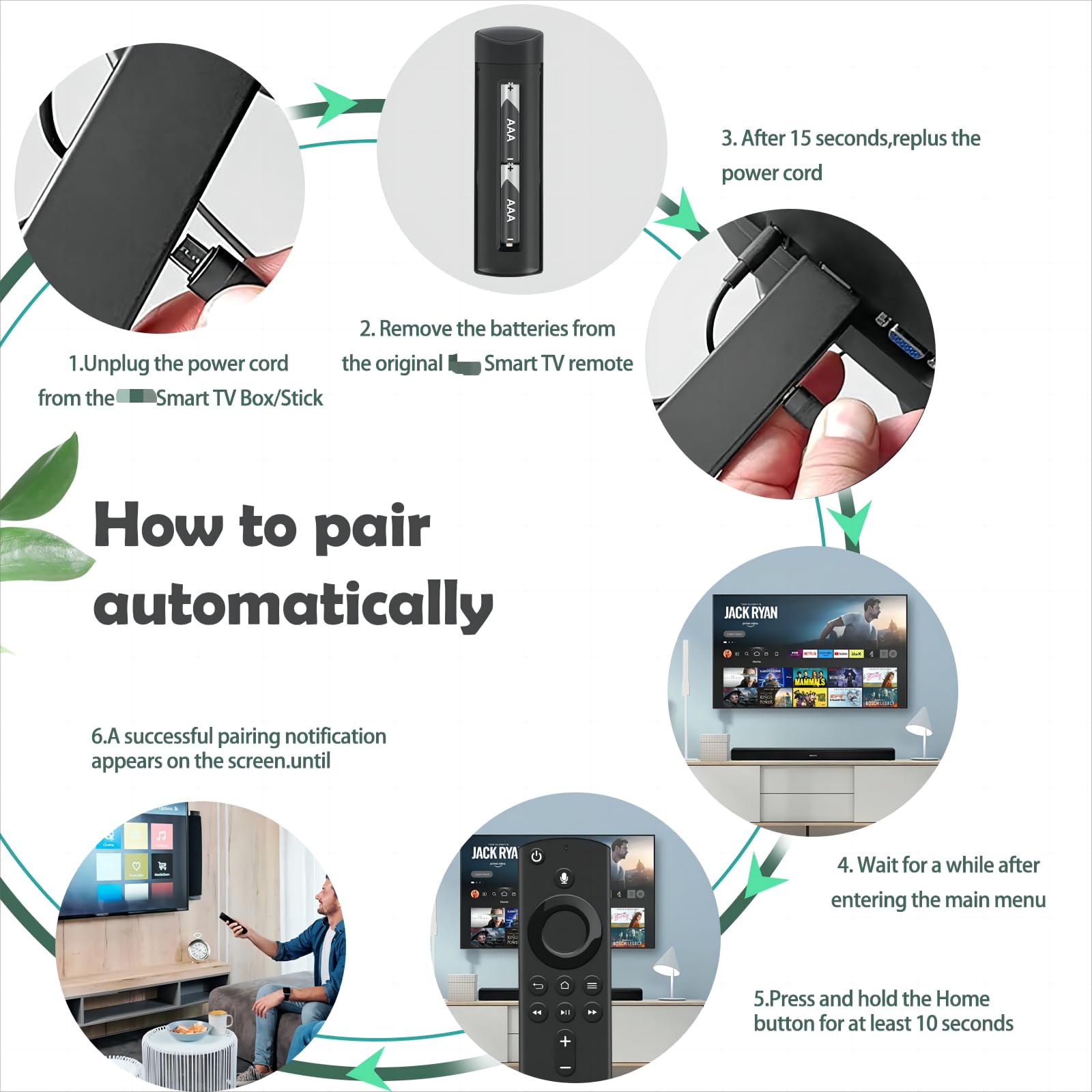 Replacement Voice Remote (2rd Gen) with Voice Function fit for AMZ Smart TVs 4K/Lite/Cube/4K Max Stick,and fit for Smart TVs Cube (1st Gen and Later)