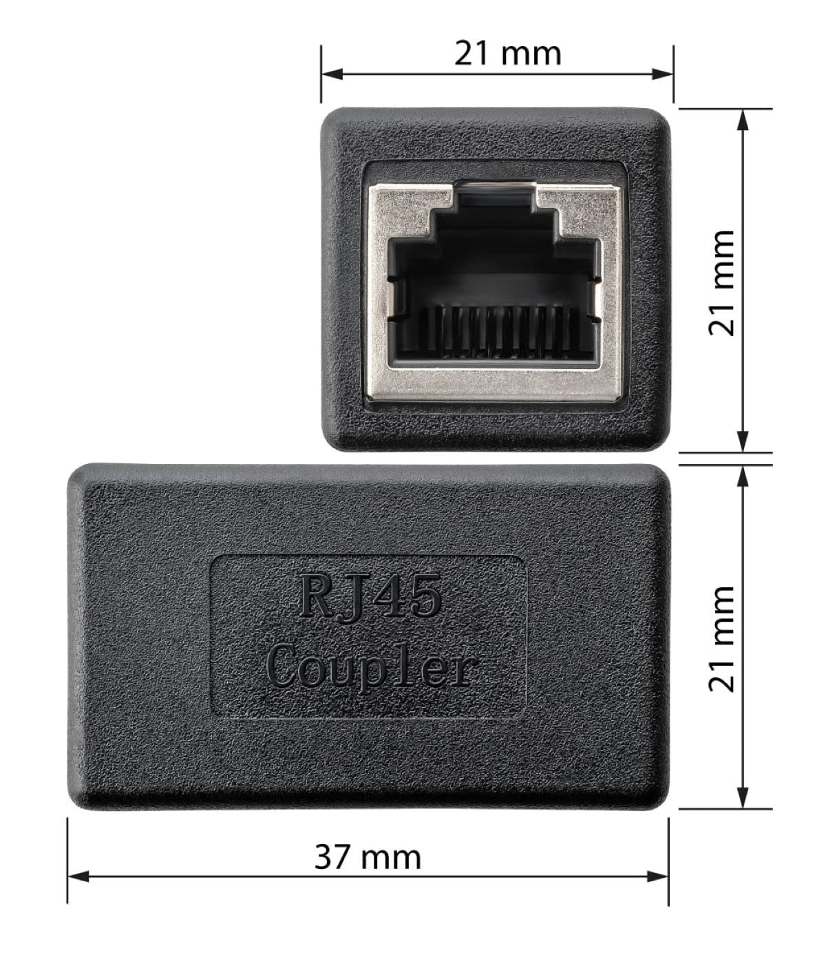 SEBSON RJ45 Coupler Female to Female, LAN Connector, Extender Adapter for Ethernet Cable, Network Cable, Patch Cable