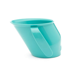 Doidy Cup - Training Sippy Cups Baby Cup Unique Slanted Design Two Handles Baby Beaker - Great Weaning Cup for Milk, Water & Juice - Use from 3-6 Months 200ml (Turquoise)