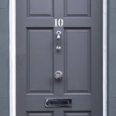 XFORT® 3 Inch Screw Fix Front Door Number, Number 0, Elegant and Bold Door Numerals in a Beautiful Polished Chrome Mirror Finish, Suitable for All Door Types Including Wooden, uPVC, and Composite.