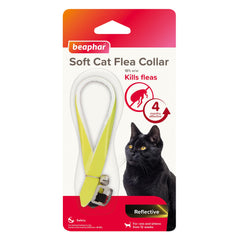 Beaphar, Soft Flea Collar for Cats, Kills Fleas For up to 4 Months, Veterinary Medicine, Adjustable With Safety Mechanism, Reflective Finish for More Visibility at Night, 1 x Reflective Collar