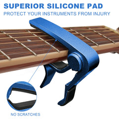 starfa lab Guitar Capo, Capotastos Quick Release for 6-string Folk Classic Guitar, Acoustic, Electric Guitars, ect (Blue)