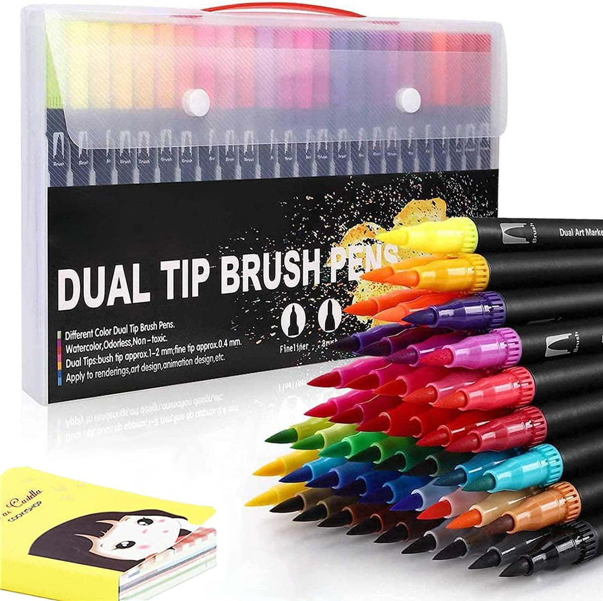 ARTOYS Dual Felt Tip Pens,24 Colors Colouring Pens for Adults Perfect for Kids Drawing Manga Calligraphy Hand Lettering