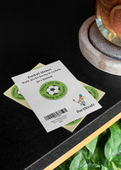 PartiKraft - 40mm Football Thank You For Coming To My Party Round Stickers for Party Bags & Sweet Cones (48 x Stickers)