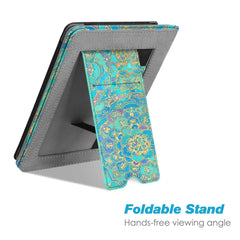 FINTIE Stand Case for 6 inches Kindle Paperwhite (Fits 10th Generation 2018 and All Paperwhite Generations Prior to 2018) - Premium PU Leather Sleeve Cover with Card Slot and Hand Strap, Shades of Blue