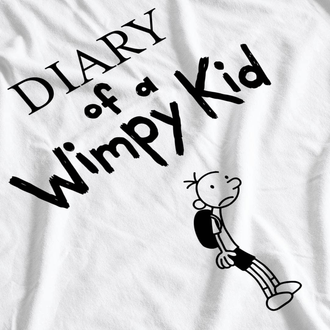 Postees Diary of A Wimpy Kid Inspired by World Book Day Kids T-Shirt (12-13 Years) White