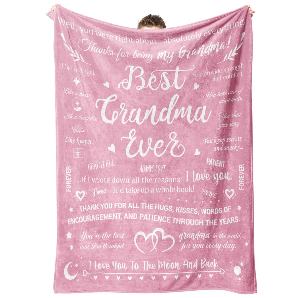 Niyewsor Gifts for Grandma from Grandchildren - Grandma Birthday Gifts Blanket, Grandma Gifts for Nan, Presents for Nana Nanny on Mother's Day, Christmas