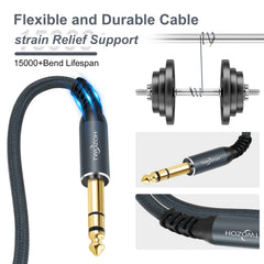 Twozoh XLR Female to 1/4 TRS Cable 3M, Braided 6.35mm Stereo Jack balanced to 3pin XLR Microphone Cable (Professional/HiFi)