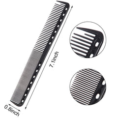 Carbon Fine Cutting Comb Carbon Fiber Salon Hairdressing Comb Hairdressing Comb Heat Resistant Barber Comb (3 Pieces, Black)