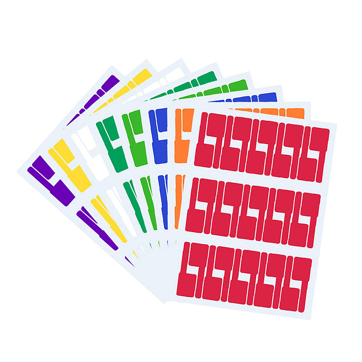 8 Sheet Self-Adhesive Cable Tags Computer Room Network Terminal Wire Cable Labels, Network Cable Markers, Color Cable Stickers