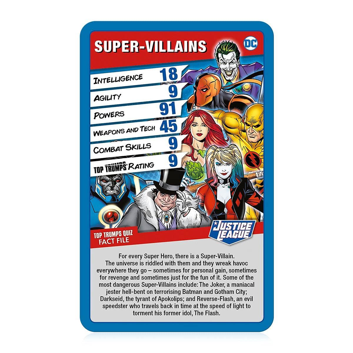 Top Trumps Justice League Specials Card Game, play with Superheroes and Villains including Batman, Superman, Wonder Woman, Joker, Poison Ivy and Catwoman, gift and toy for boys and girls aged 6 plus