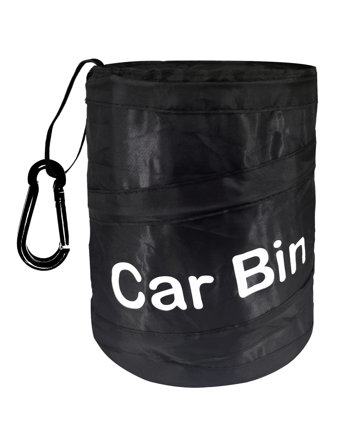 Uoking Car Bin - Portable Collapsible Car Trash Can Pop-up Waterproof Car Bin Tidy with 1 Hook Hanging Car Rubbish Bin for Front/Back of Car - Black