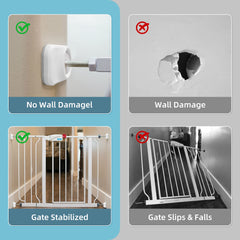 4 Pack Baby Gate Wall Protector, Wall Saver Stair Gate Wall Protector for Baby Gate Extension Stair Gate Extension Baby Gate Wall Protector for Protecting Babies & Pets Safety (Rounded Corners)