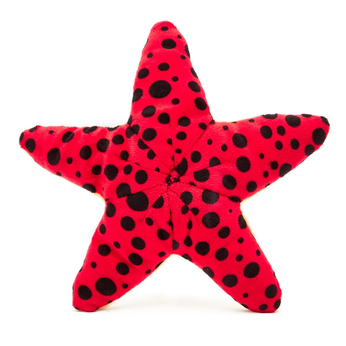 Zappi Co 100% Recycled Plush Red & Black Starfish Toy (17cm Length) Stuffed Soft Cuddly Eco Friendly animals Collection For New Born Child First kid