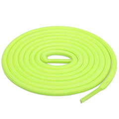 Stepace [2 Pairs Round Boot Shoelaces 3/16 inches Heavy Duty Shoe Laces for Sneakers Running Athletic Shoes-Neon Green-120