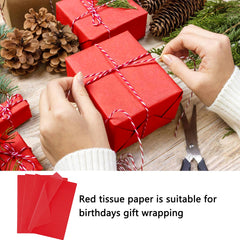 20 Sheets Tissue Paper - Red Tissue Paper for Gift Bags, Wrapping Tissue Paper Bulk 50x70CM Acid Free Tissue Paper Sheets for Packaging Birthday Wedding Holiday DIY Crafts Gift Box Wrapping