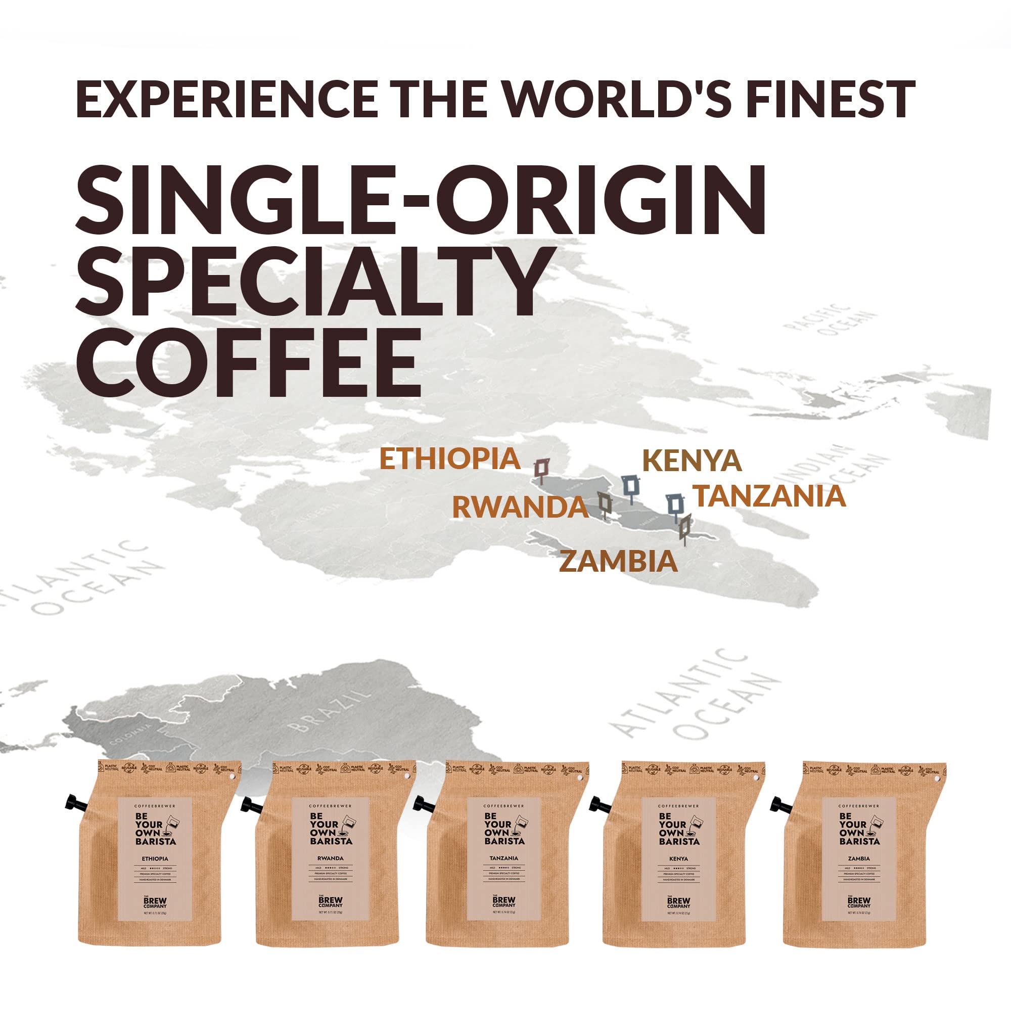 Gourmet Coffee Gift Set for Men & Women – 5 of the Africa’s Finest Single Estate Specialty & Organic Coffees   Brew & Enjoy Anytime, Anywhere   Hamper Style Letterbox Gift Idea for Him & Her