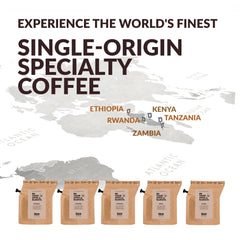 Gourmet Coffee Gift Set for Men & Women – 5 of the Africa’s Finest Single Estate Specialty & Organic Coffees   Brew & Enjoy Anytime, Anywhere   Hamper Style Letterbox Gift Idea for Him & Her