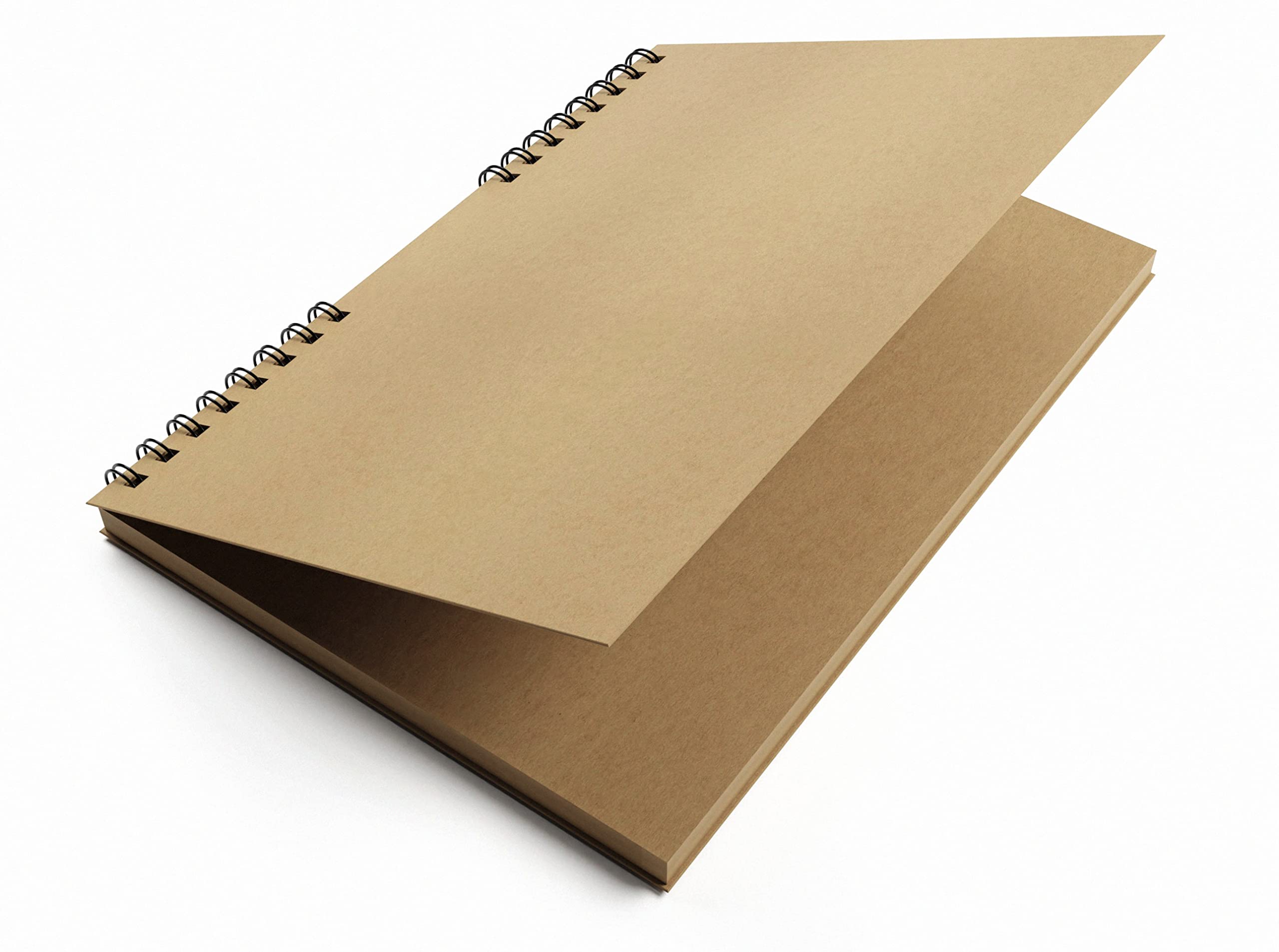 Silvine A4 Twin Wire Kraft Sketch Book - 100gsm Kraft Paper (40 Sheets)